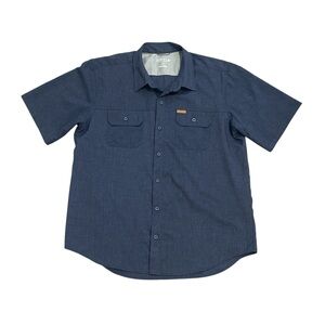 Orvis | Blue Short Sleeve Button Down Tech Work Shirt Collared XL
